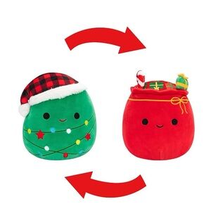Squishmallows Festive Green and Red Plush Pair